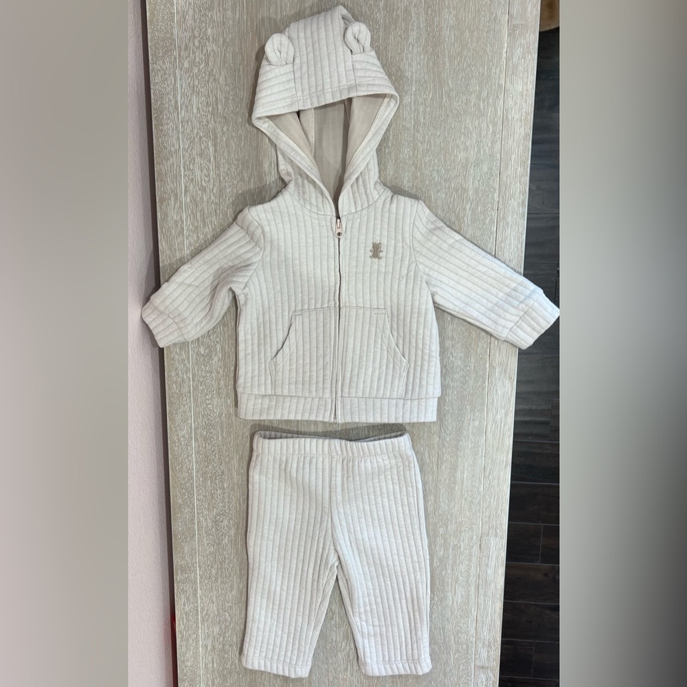 Little Me Bear Hoodie and Pants Set